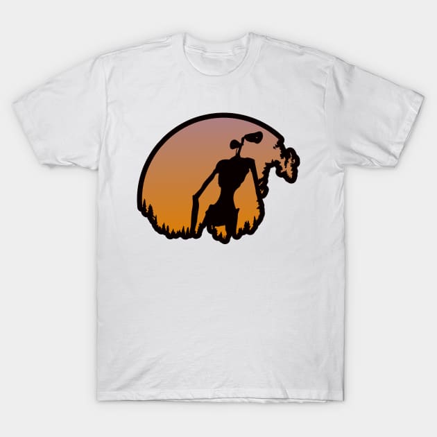 Siren head silhouette T-Shirt by blackdesain99